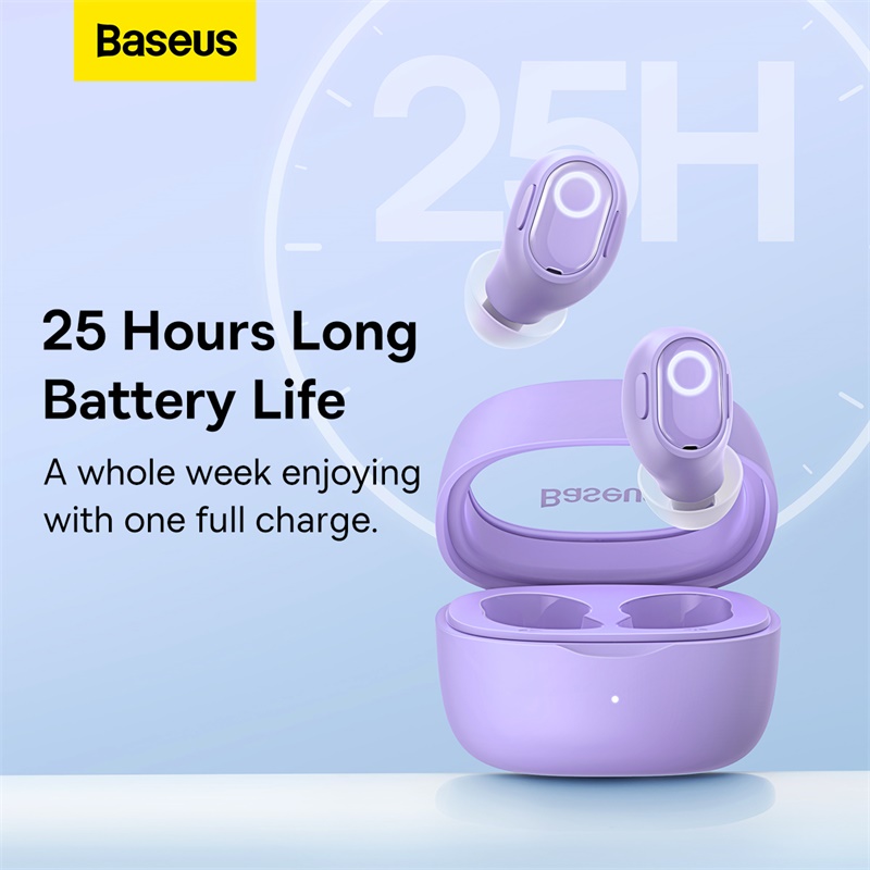 Tai Nghe BASEUS WM01 WM02 TWS Bluetooth 5.3 Không Dây Công Nghệ Chống Tiếng Ồn Thiết Kế Nhỏ Gọn Xinh Xắn Tương Thích
