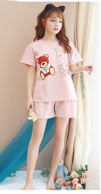 Set đồ bộ bear hồng
