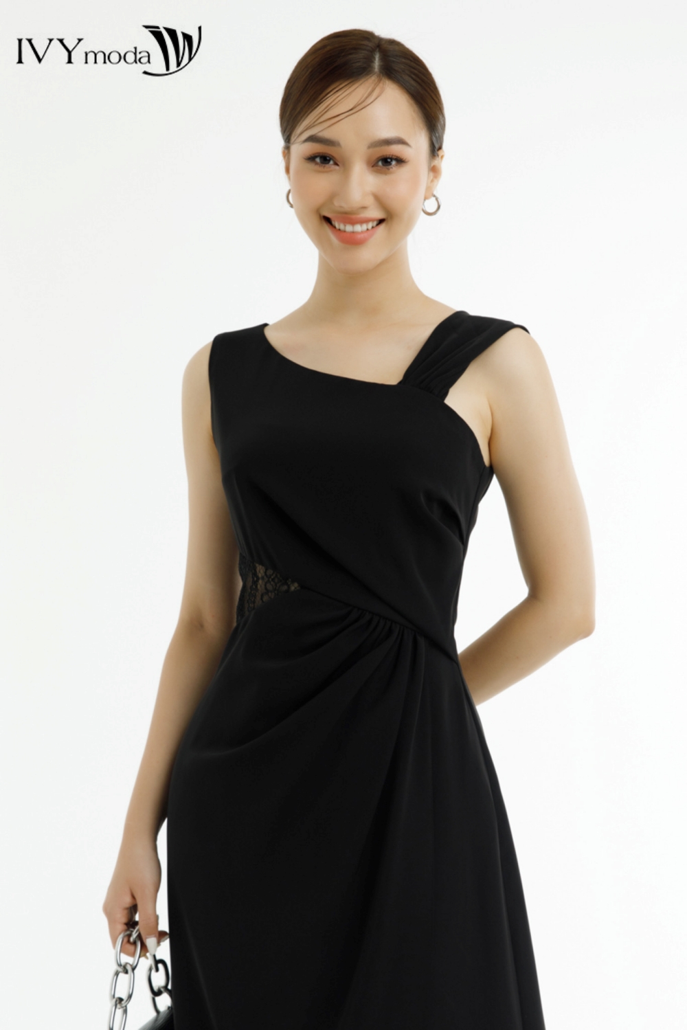 Đầm cut-out phối ren IVY moda MS 41M7357