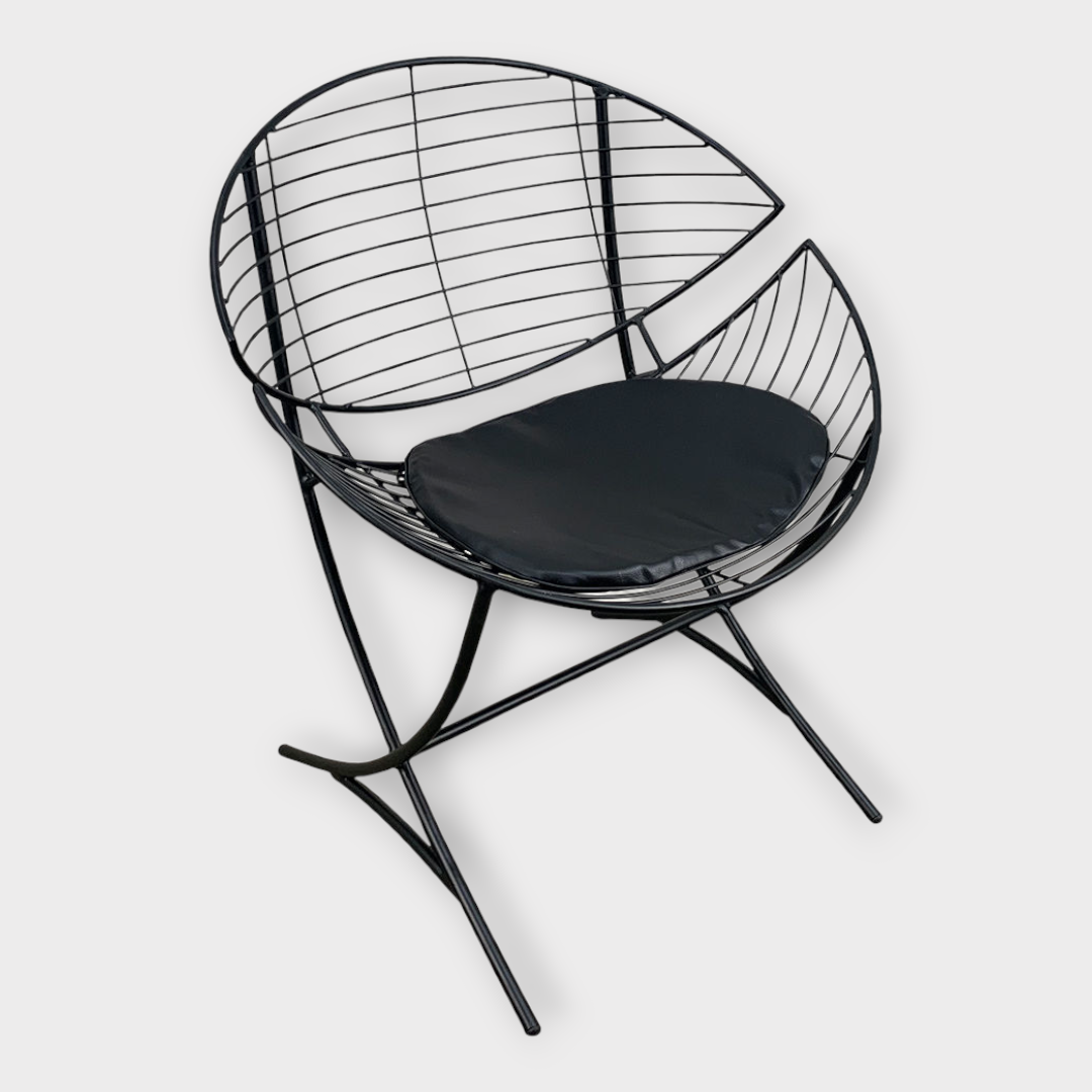 [Freeship] Ghế café thư giãn ngồi ban công, sân vườn IBIE Catherine lưng tựa, chân sắt sơn tĩnh điện, tùy chọn màu sắc