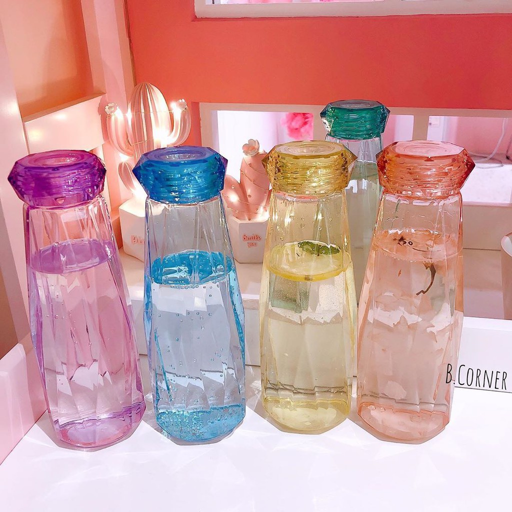 Bình Đựng Nước Kim Cương 500ml Nhiều Màu Siêu Yêu