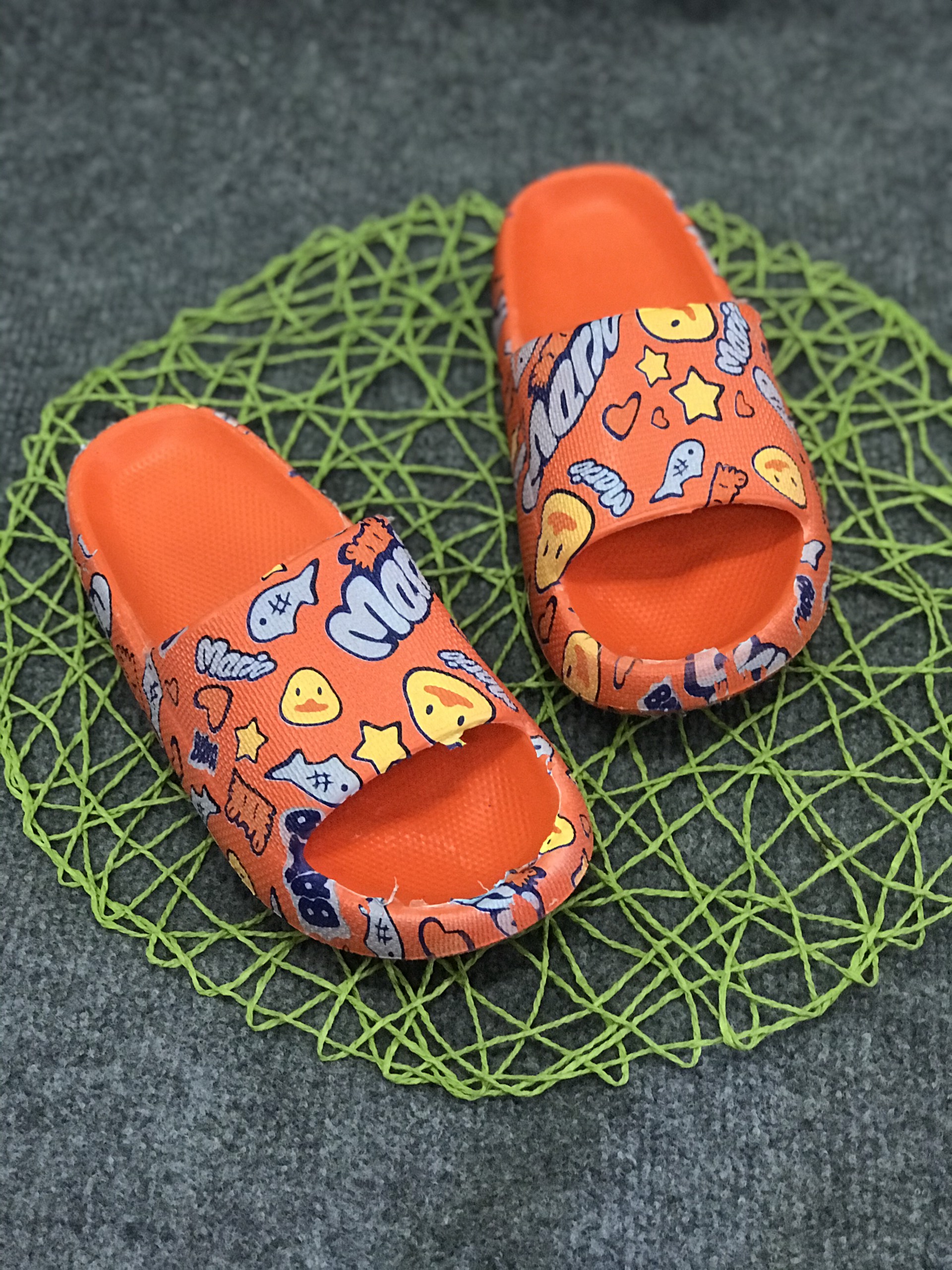 DÉP BÁNH MÌ MARI DÉP ĐẾ ĐÚC NAM NỮ HOẠT HÌNH CUTE
