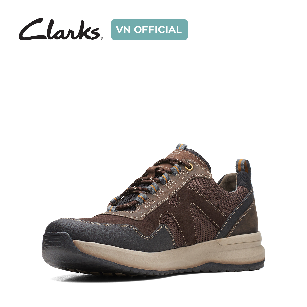 Giày Sneaker Da Nam Clarks - Wellman Trail