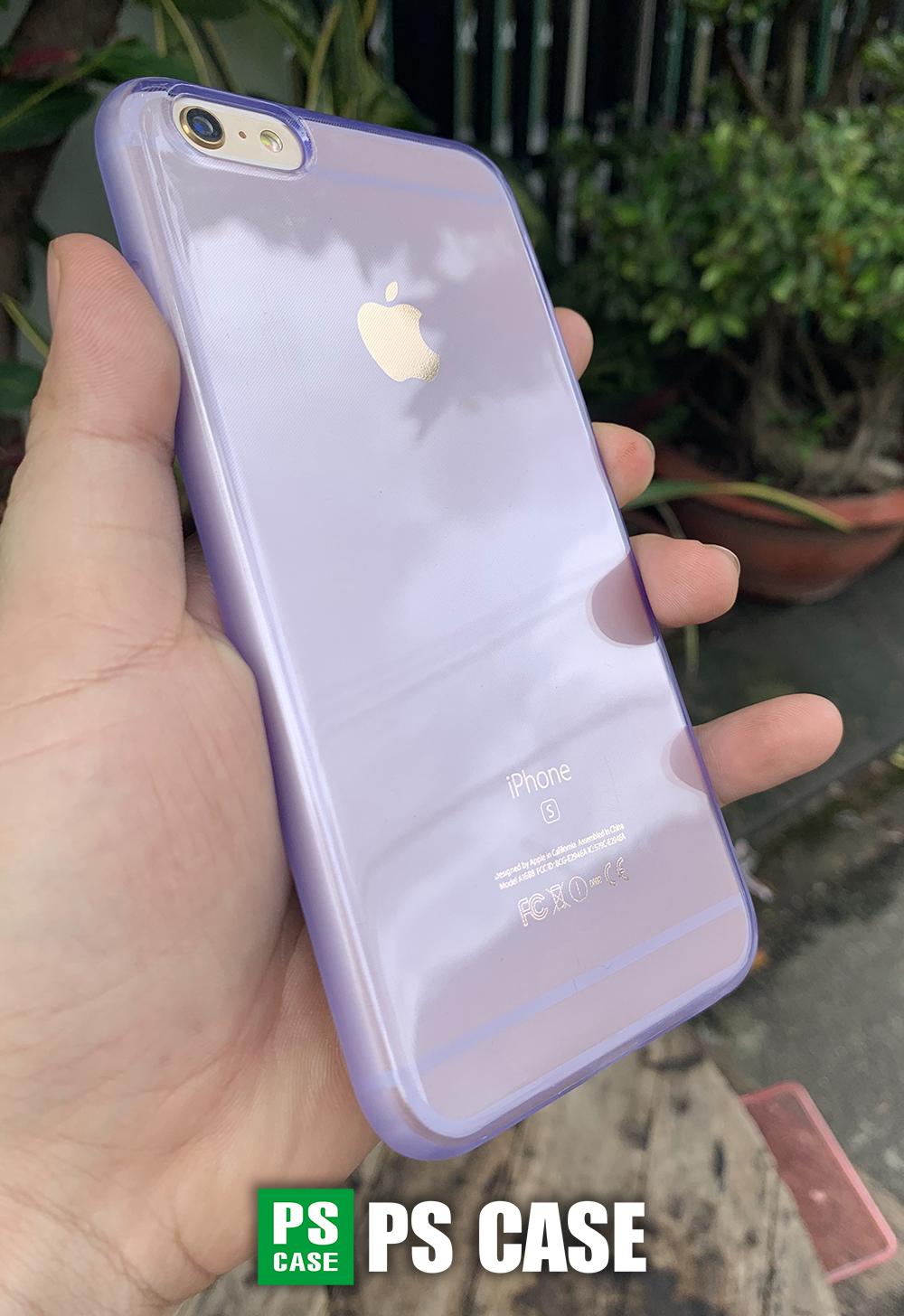 Ốp lưng dẻo tím mờ chống sốc cao cấp dành cho iPhone 6 / iPhone 6s - PS Case phân phối