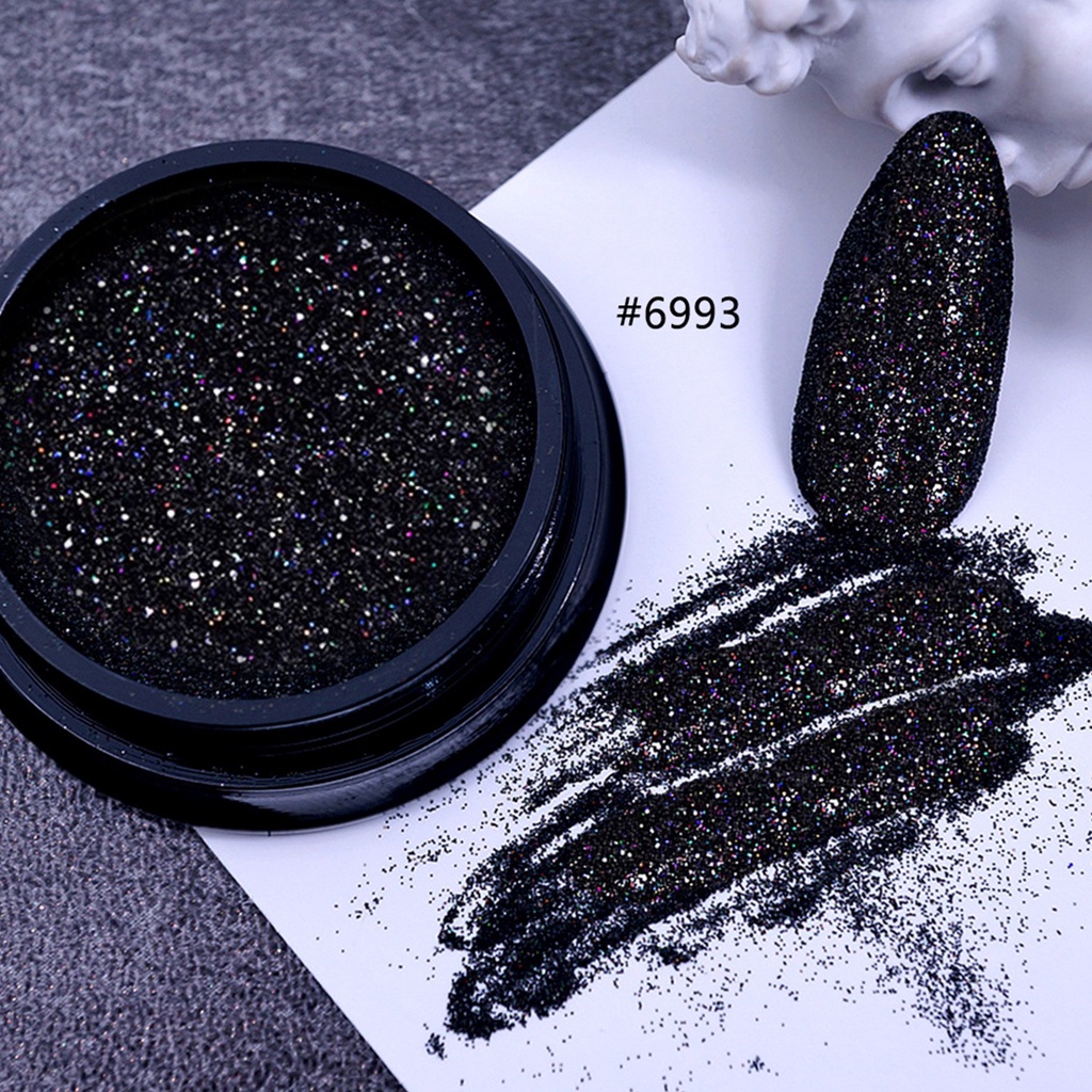 Nhũ rắc đen - trắng hạt nhỏ - rắc móng tay moon nail