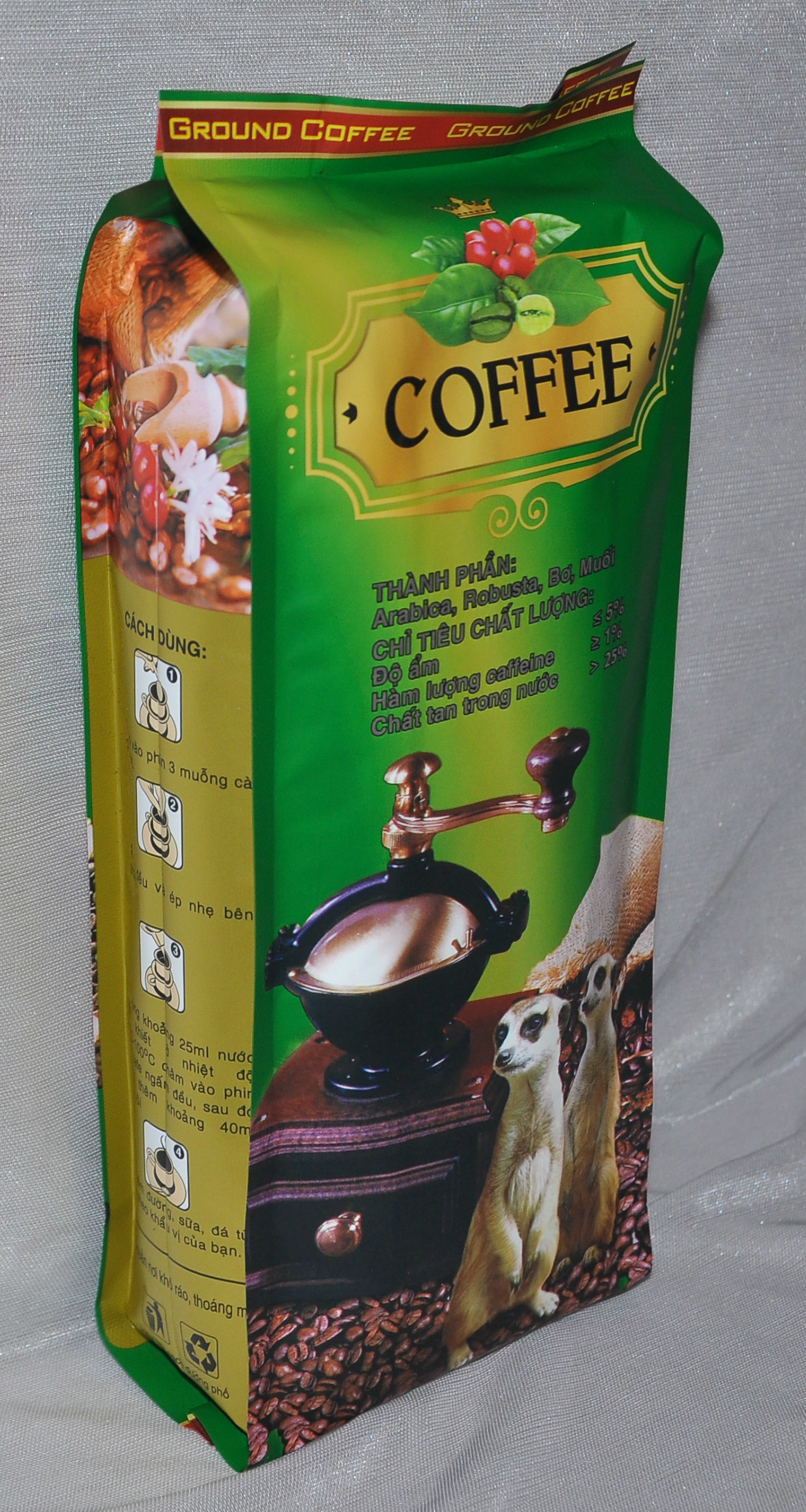 Cà phê rang xay nguyên chất 100% Culi  Bigcafe 500gr