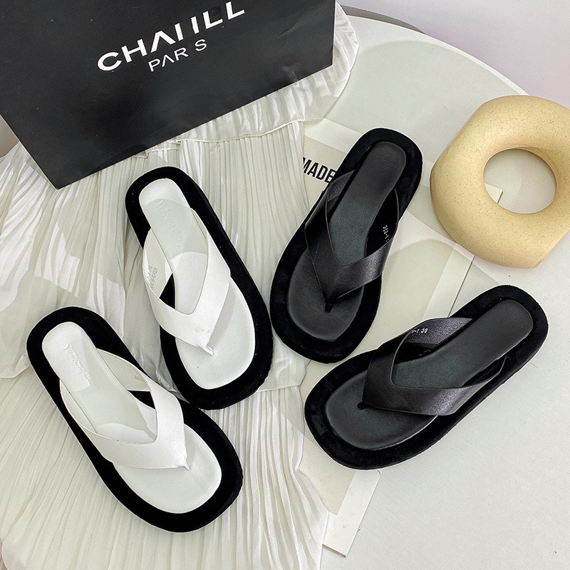 Dép xỏ ngónDép tông quai kẹp đế bánh mỳ 3cm quai bản to siêu xinh