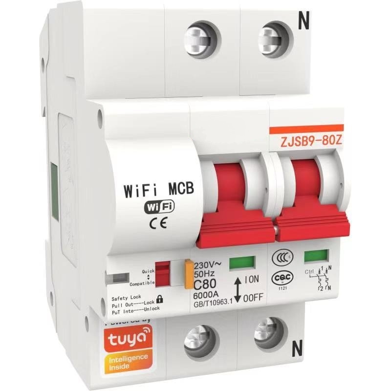 Aptomat CB thông minh Wifi Tuya 2P