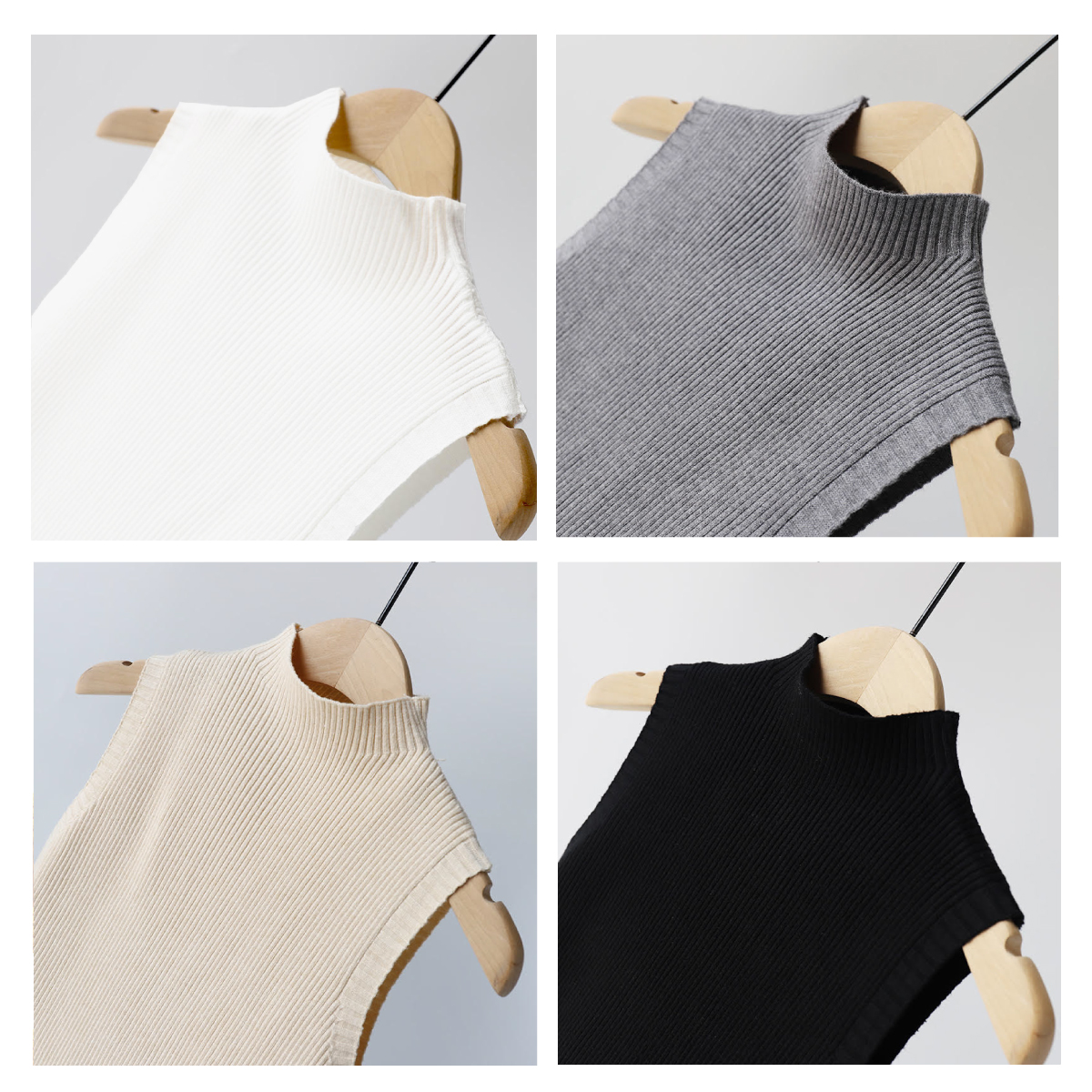 Maiimer - Áo len 3 lỗ cổ cao 3cm (4 màu)