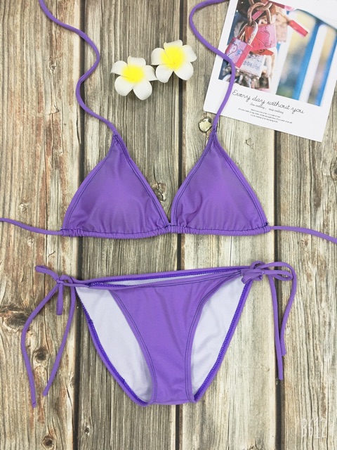 [HCM]Bikini 2 mảnh màu tím 3 kiểu