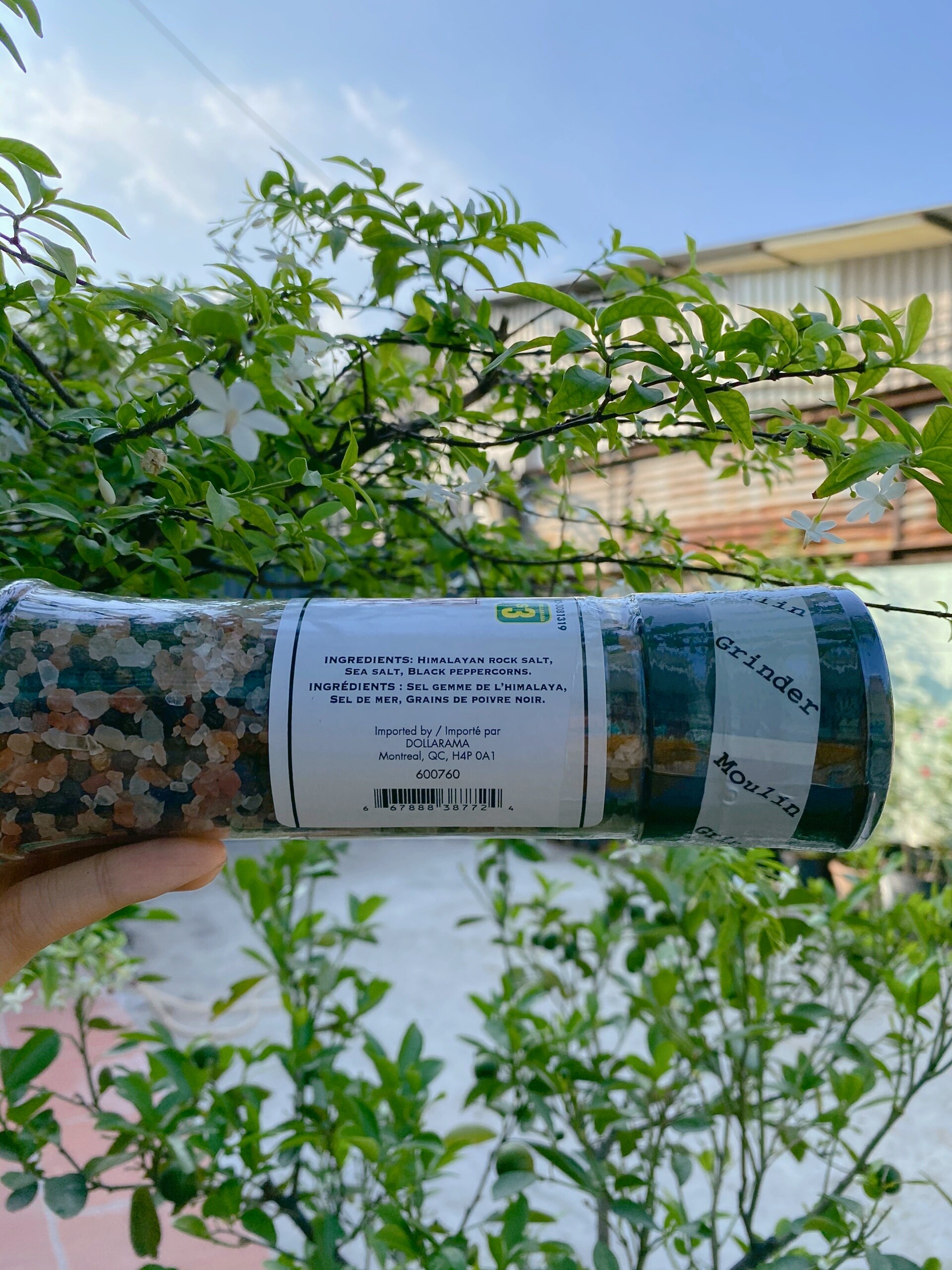 [HCM]Muối hồng Himalayan kèm tiêu sạch chai 380g (nắp có cối xay)