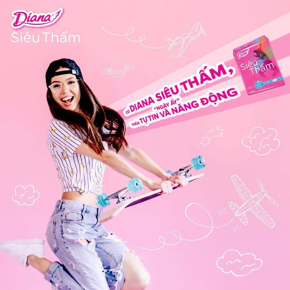 Băng Vệ Sinh Diana Siêu Thấm Siêu Mỏng Cánh 23Cm 20 Miếng