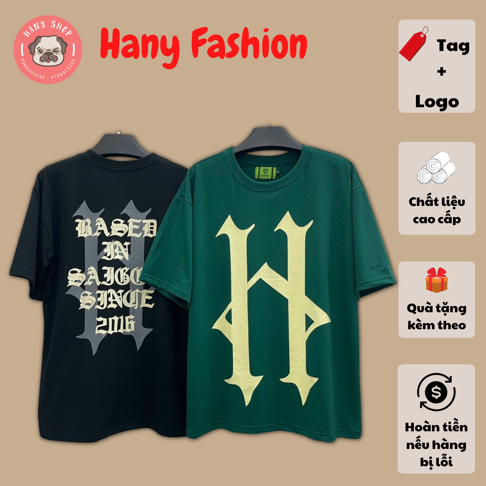 Áo thun Hades Alternative Tee unisex nam nữ form rộng tay lỡ vải cotton dày mịn full tag Hany Fashion AL222