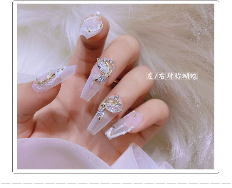 Charm nail, charm bướm, phụ kiện đá trang trí móng cao cấp