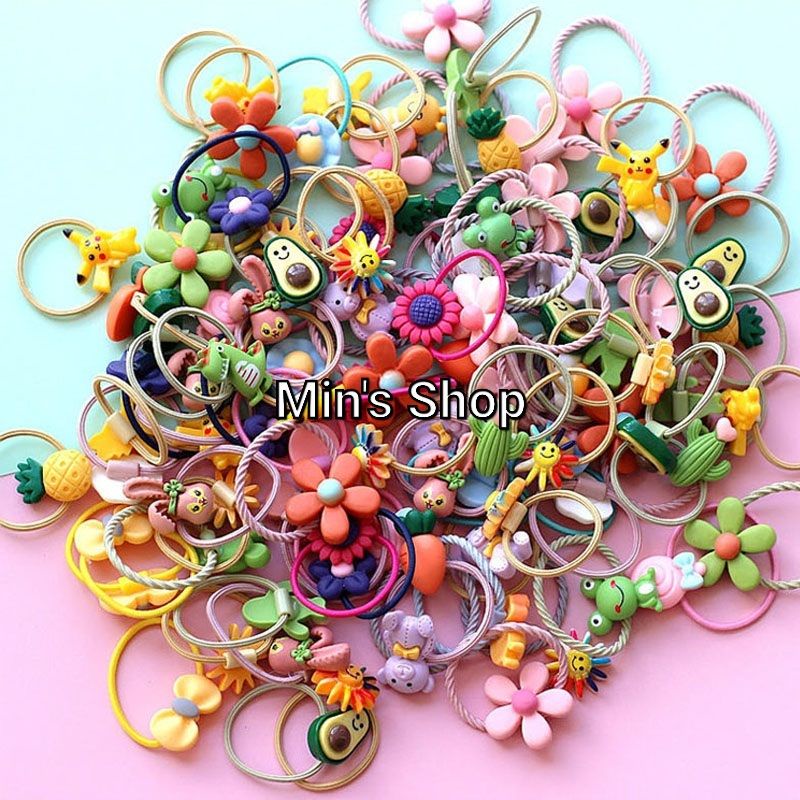 Set 30 dây buộc tóc cho bé siêu dễ thương (giao mẫu ngẫu nhiên)