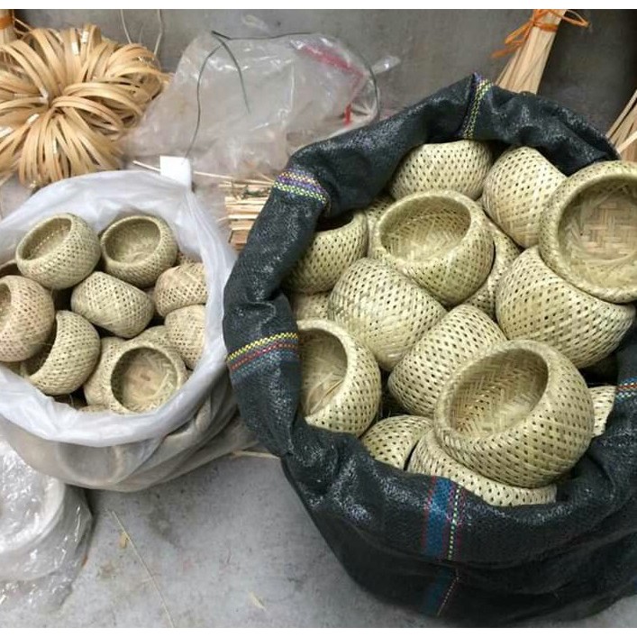 Hộp mây tre đan đựng đồ ăn, trang trí