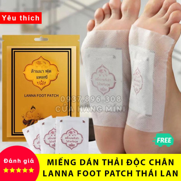 【CỰC RẺ】 Combo 10 Miếng Dán Thải Độc Chân Thái Lan Lanna Foot Patch