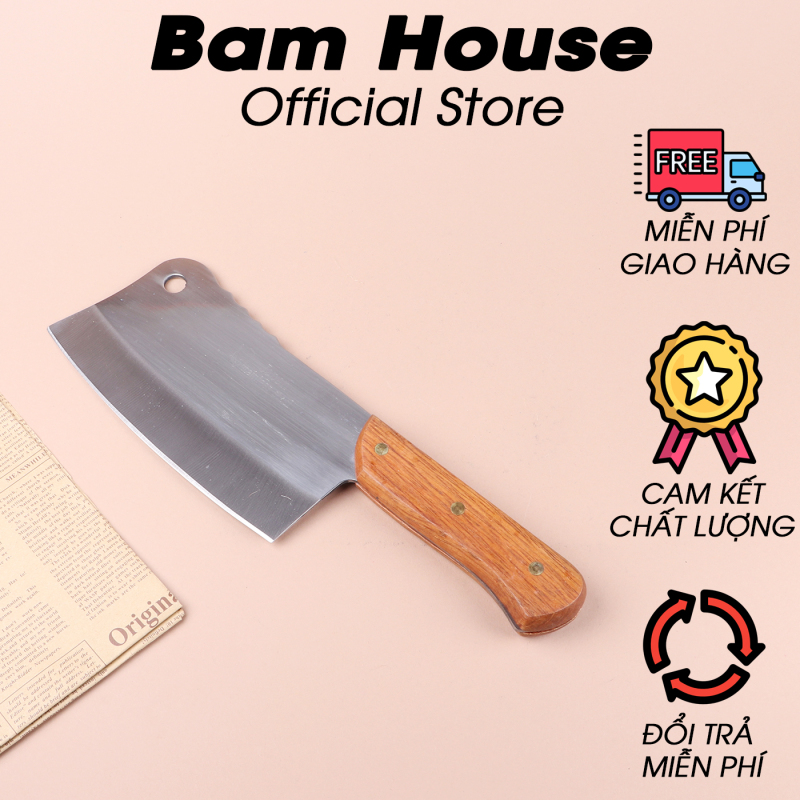 Dao đại chặt xương cán gỗ inox Bam House cực bén cao cấp DX02 – Bam House