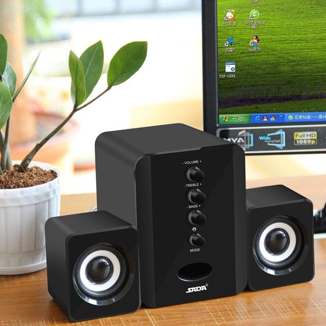 Loa vi tinh nghe nhac hay gia re, bộ loa máy tính usb sada d202