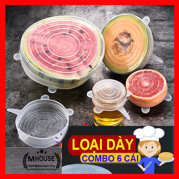 Combo 6 Pieces Silicone Elastic Cup Cover, Fresh Food keeping, Packaging Sealing Cover Multi-function Silicone Bowl Cover