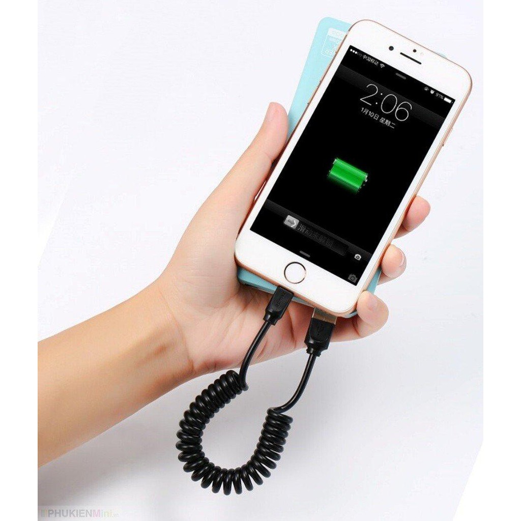 Dây cáp sạc lò xo Lightning cho iPhone iPad