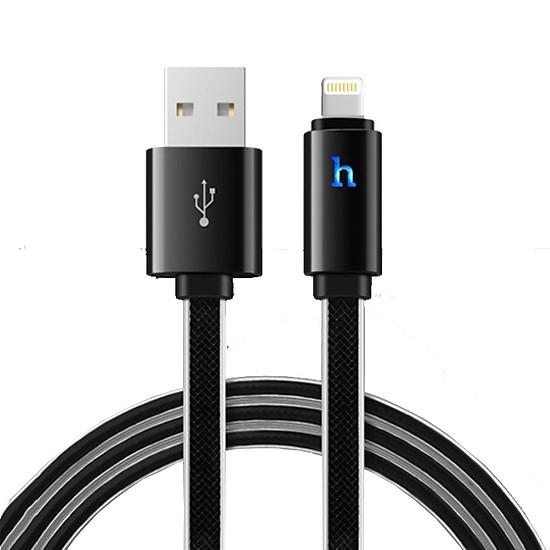 Cáp sạc Lightning Hoco UPL12 cho iPhone/iPad iPhone XS max iPhone 11 iPhone 11 Pro max chống rối chống đứt  có đèn LED báo sạc dài 200cm