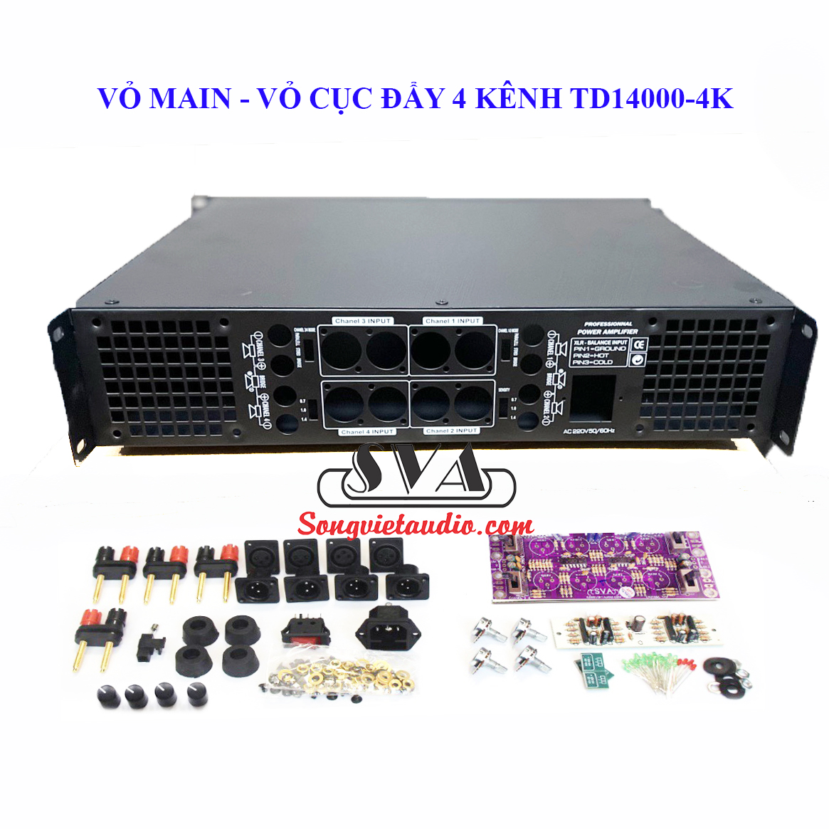 VỎ MAIN - VỎ CỤC ĐẨY 4 KÊNH TD14000-4K ( Xanh)