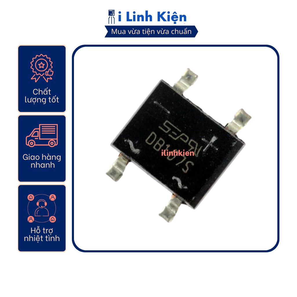 DB107S Diode cầu 1A 1000V SOP-4