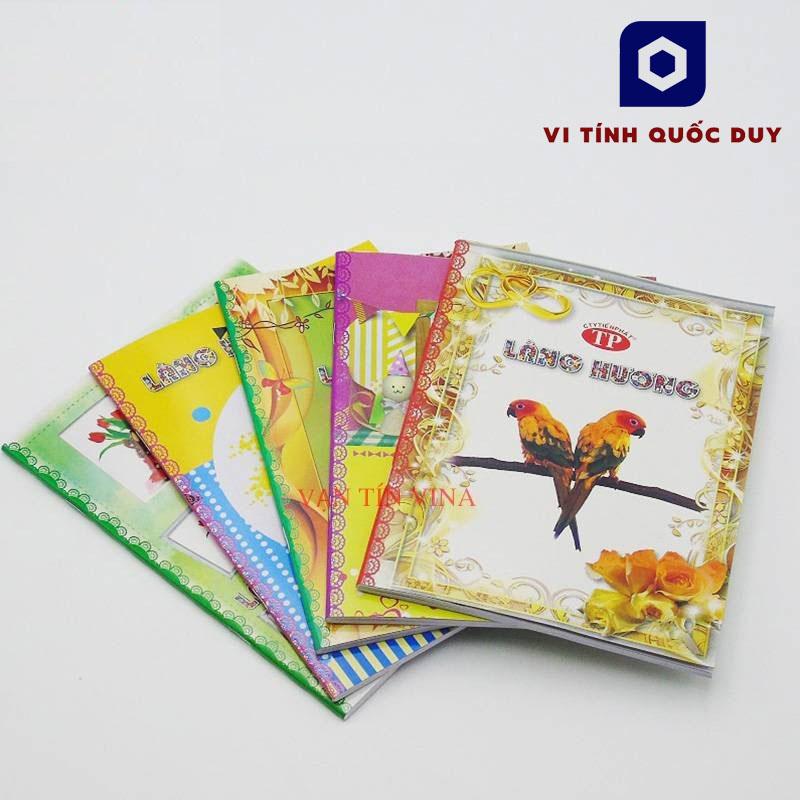 Tập vở 196 trang Tiến Phát Làng Hương kẻ thường. Định lượng 52gsm. Giấy mỏng. Lốc 5 quyển. Dùng cho học sinh, sinh viên, nhân viên văn phòng