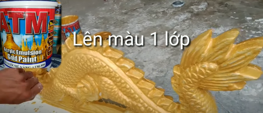 [Lon 225ml] Sơn nước nhũ vàng ATM - 999