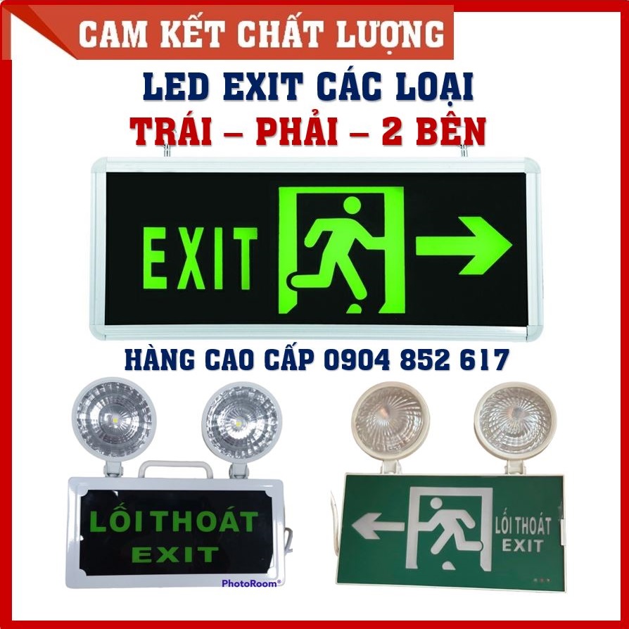 [Chính Hãng] Đèn EXIT lối thoát, LED 1 mặt, 2 mặt