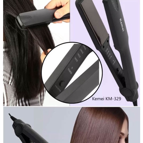 Máy Duỗi Tóc KEMEI - Máy Ép Tóc 4 Mức Tùy Chỉnh Nhiệt