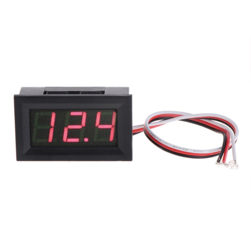 Vôn Kế Điện Một Chiều Mini 2 Dây 0.36 Inch, Máy Đo Điện Áp Hiển Thị Kỹ Thuật Số DC 4.5-30V Đỏ/Xanh Dương/Xanh Lá Cây
