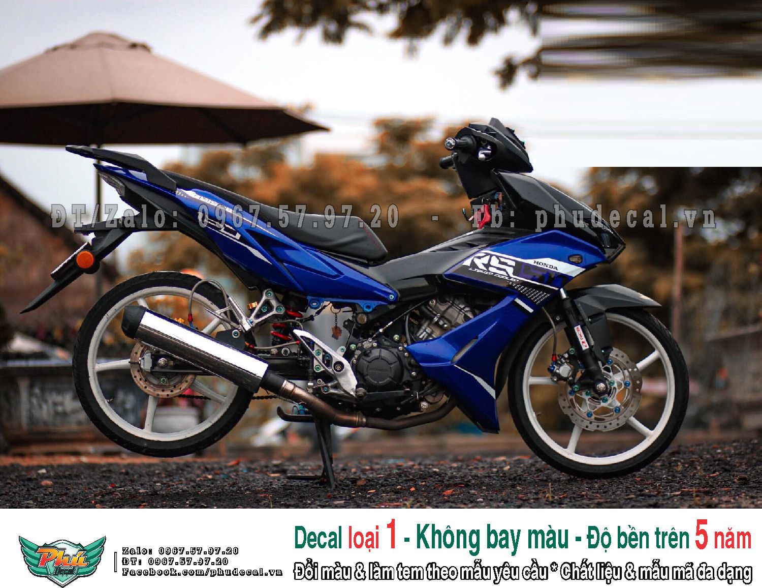 Tem rời xe Winner X Rs Xanh đen (l)