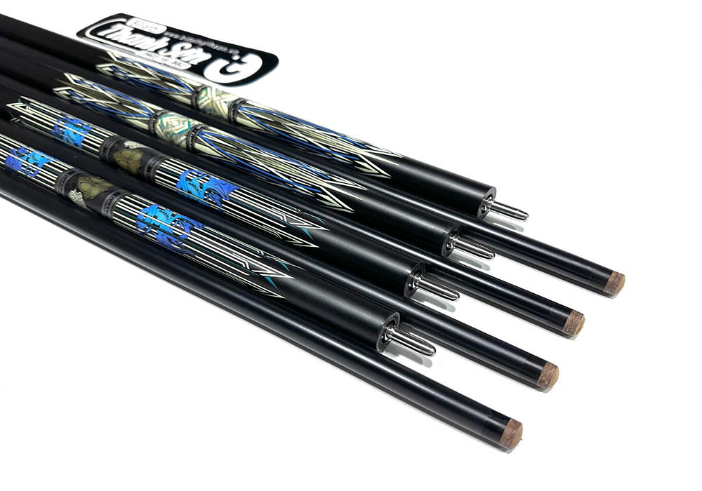 COMBO CƠ BIDA LỖ CUE MALL PHỦ CARBON [ BAO CƠ + BAO TAY ]