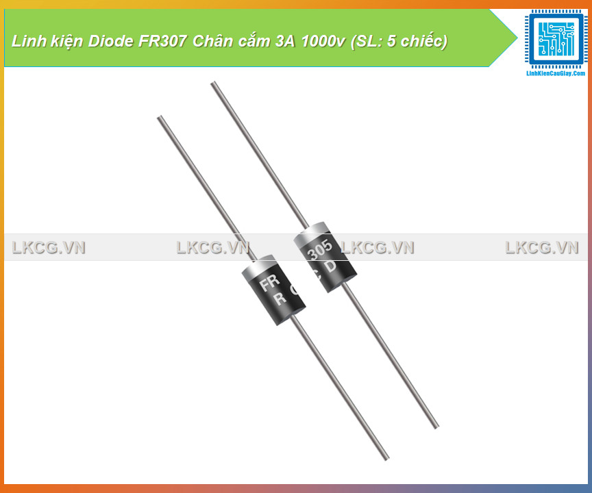 Linh kiện Diode FR307 Chân cắm 3A 1000v (SL: 5 chiếc)