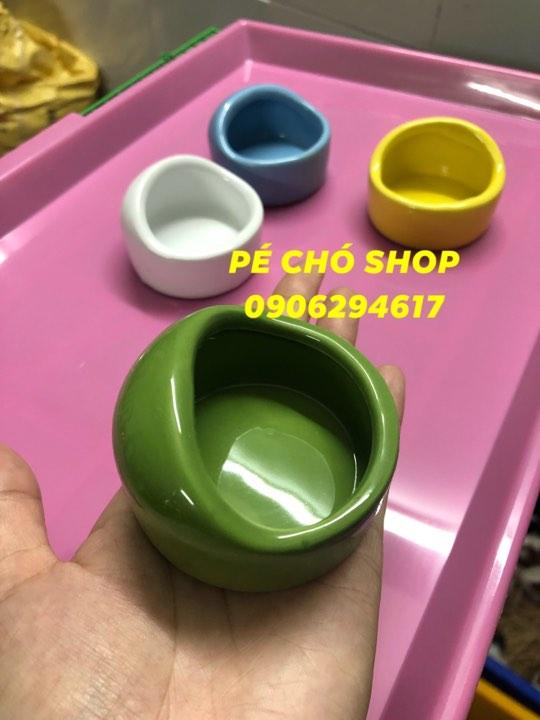 [HCM]Chén SỨ nguyên chất mái vòm đựng thức ăn cho hamstersóc...