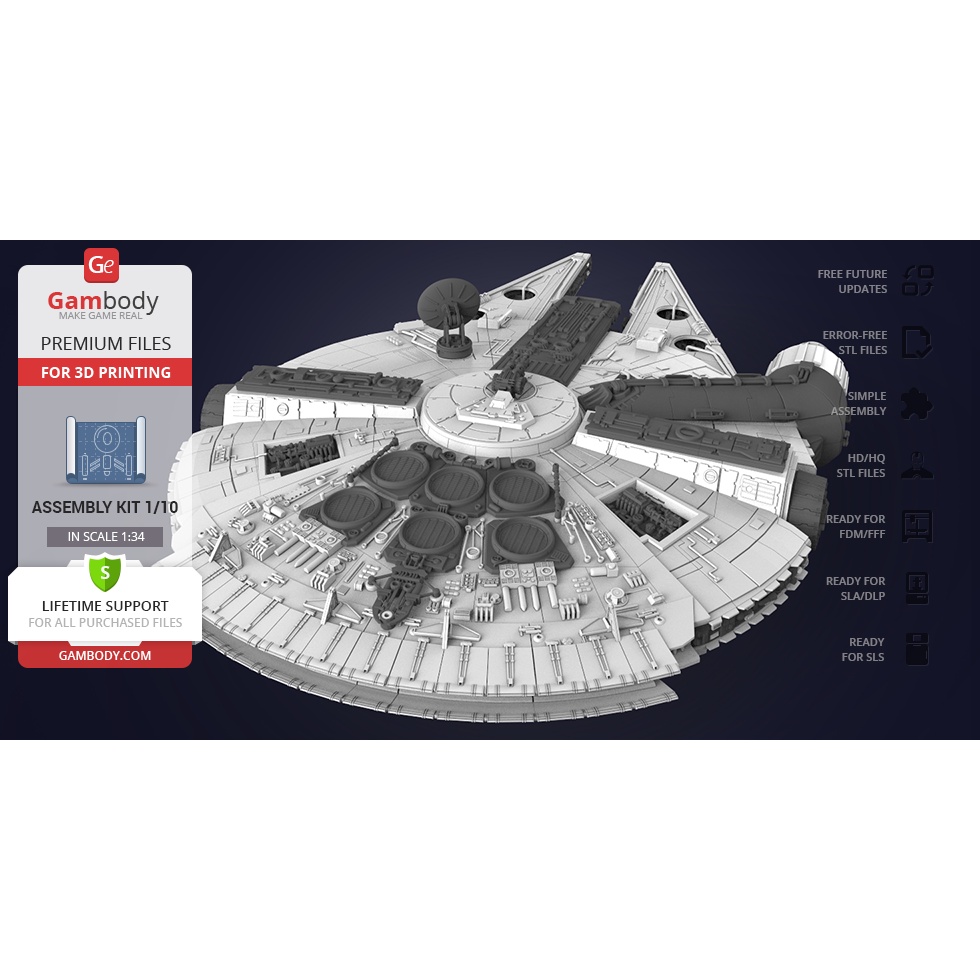 File in 3D Millennium Falcon - Star Wars