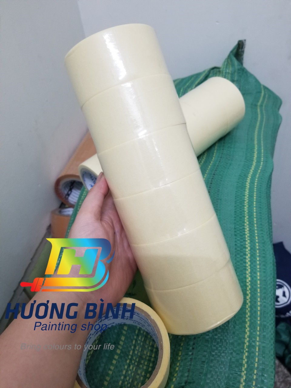 Băng keo giấy 48mm ( lốc 6 cuộn)