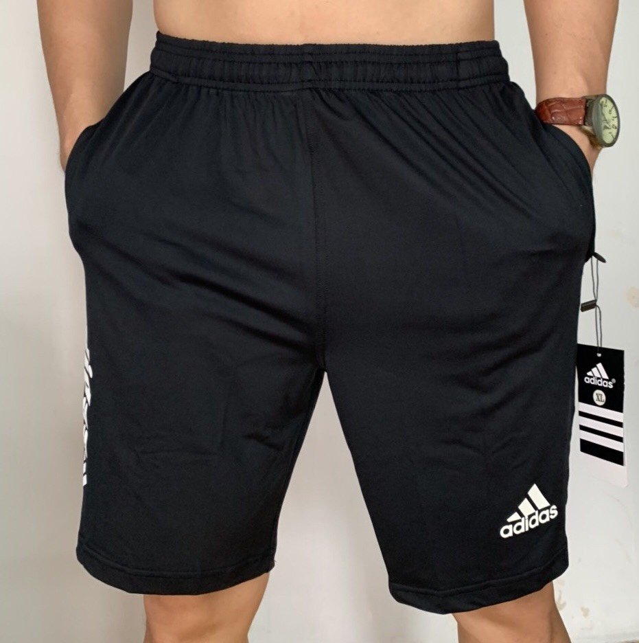 QUẦN ĐÙI THUN NAM ADIDAS BLACK