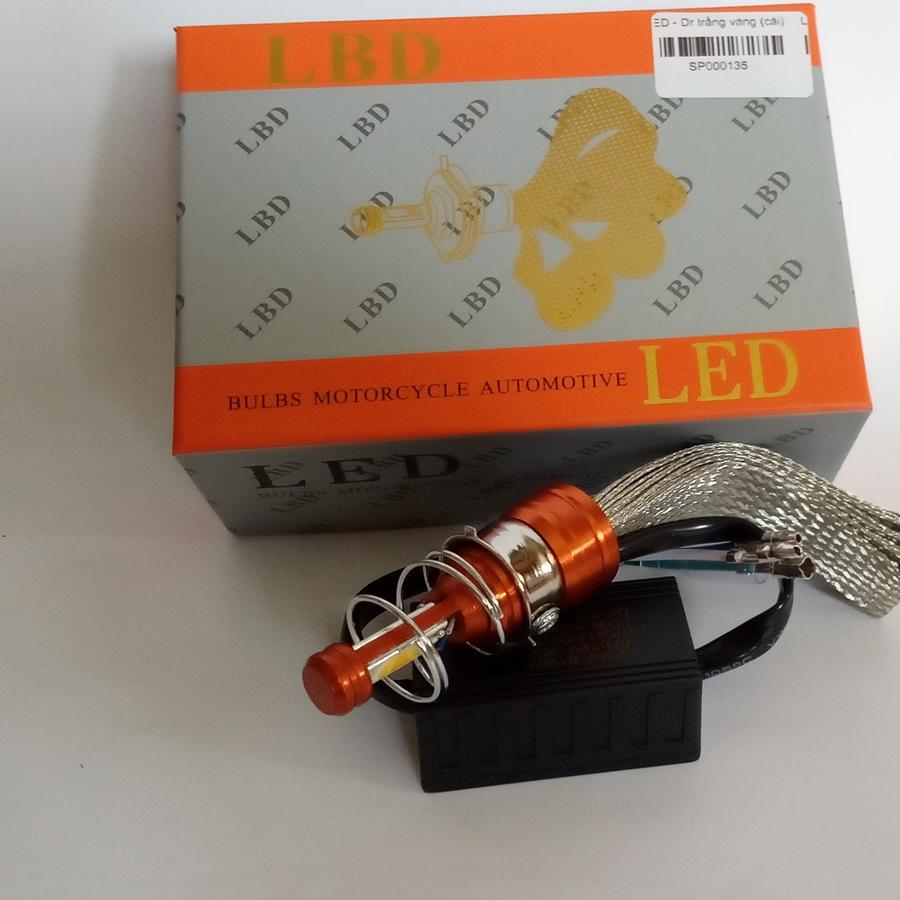 Đèn led xe máy LED LBD chân M5 - 40W - (Trắng -  vàng)