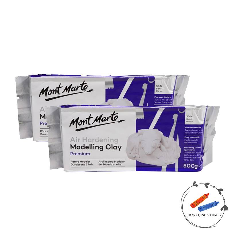 [HOẠ CỤ NHA TRANG] Đất Nặn, Đất Sét Tự Khô Mont Marte 500g