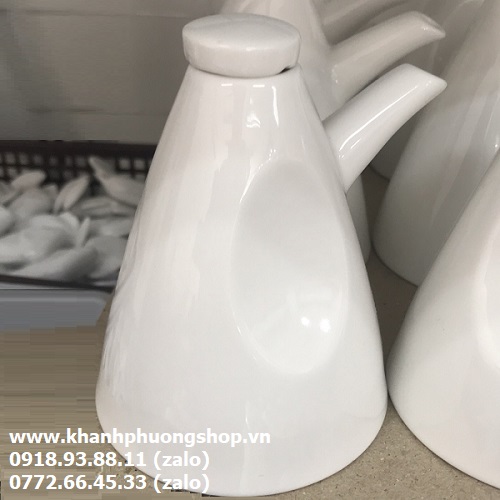 bình đựng nước chấm sứ Minh Long - bình đựng nước chấm bằng sứ
