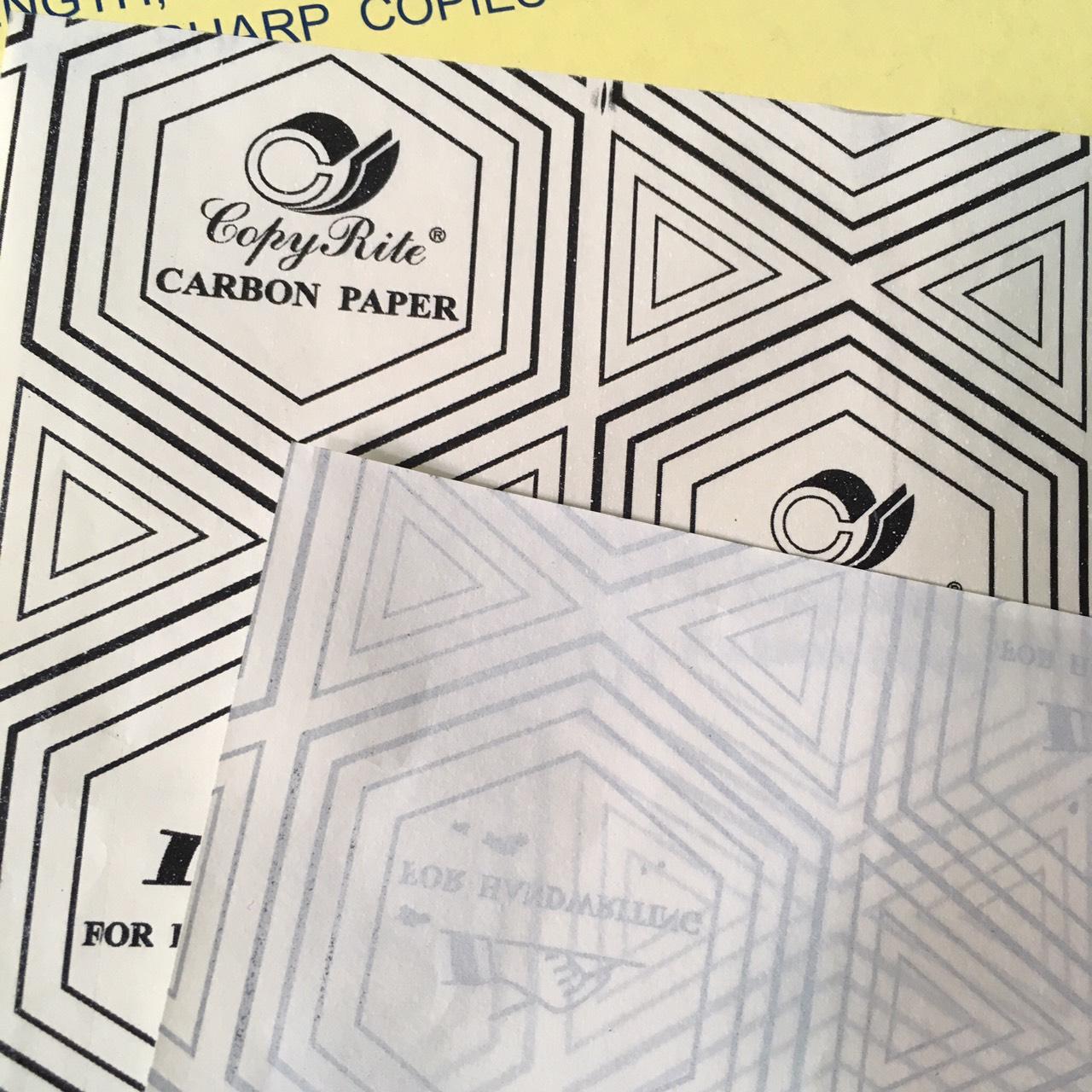 Giấy than trắng, xanh đen và đen carbon paper