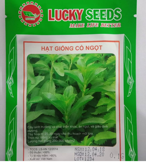 Hạt giống cỏ ngọt lucky seeds 0.1gram