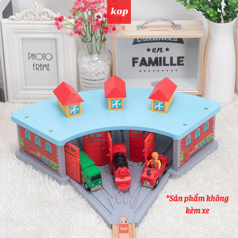Nhà ga xe lửa (loại lớn), phụ kiện mô hình đường ray xe lửa gỗ