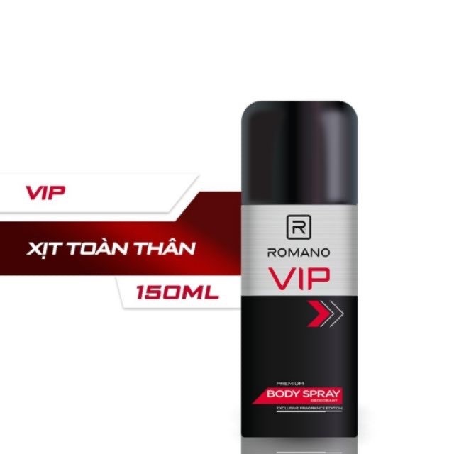Xịt Khử Mùi Romano VIP Passion 150ml (Đỏ)