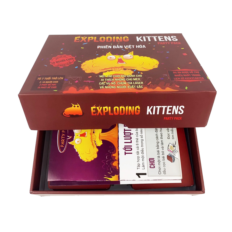 Board game Mèo Nổ cảm tử Exploding Kittens Party Pack Việt Hóa