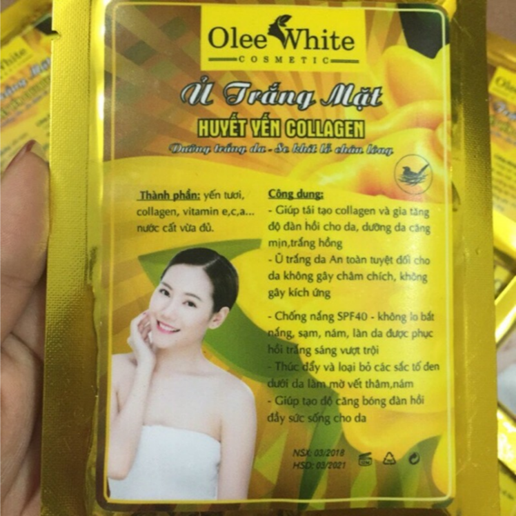 Ủ trắng mặt nạ huyết yến siêu trắng da nè