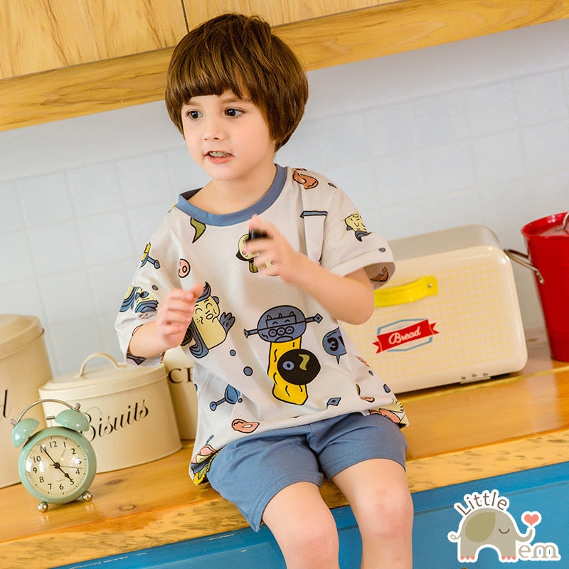Bộ đồ bé trai cộc tay Cotton - Vũ trụ